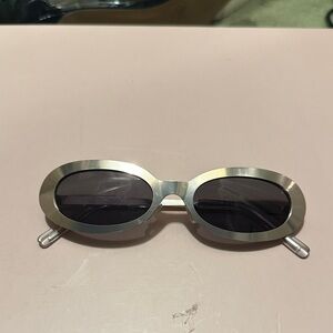 Urban Outfitters Metallic Oval Sunglasses